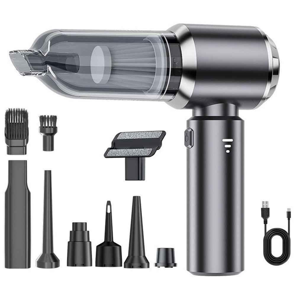 ST-6653 Rechargeable Brushless Motor Car Vacuum Cleaner High Power Handheld Car Home Cleaning Tool - Grey