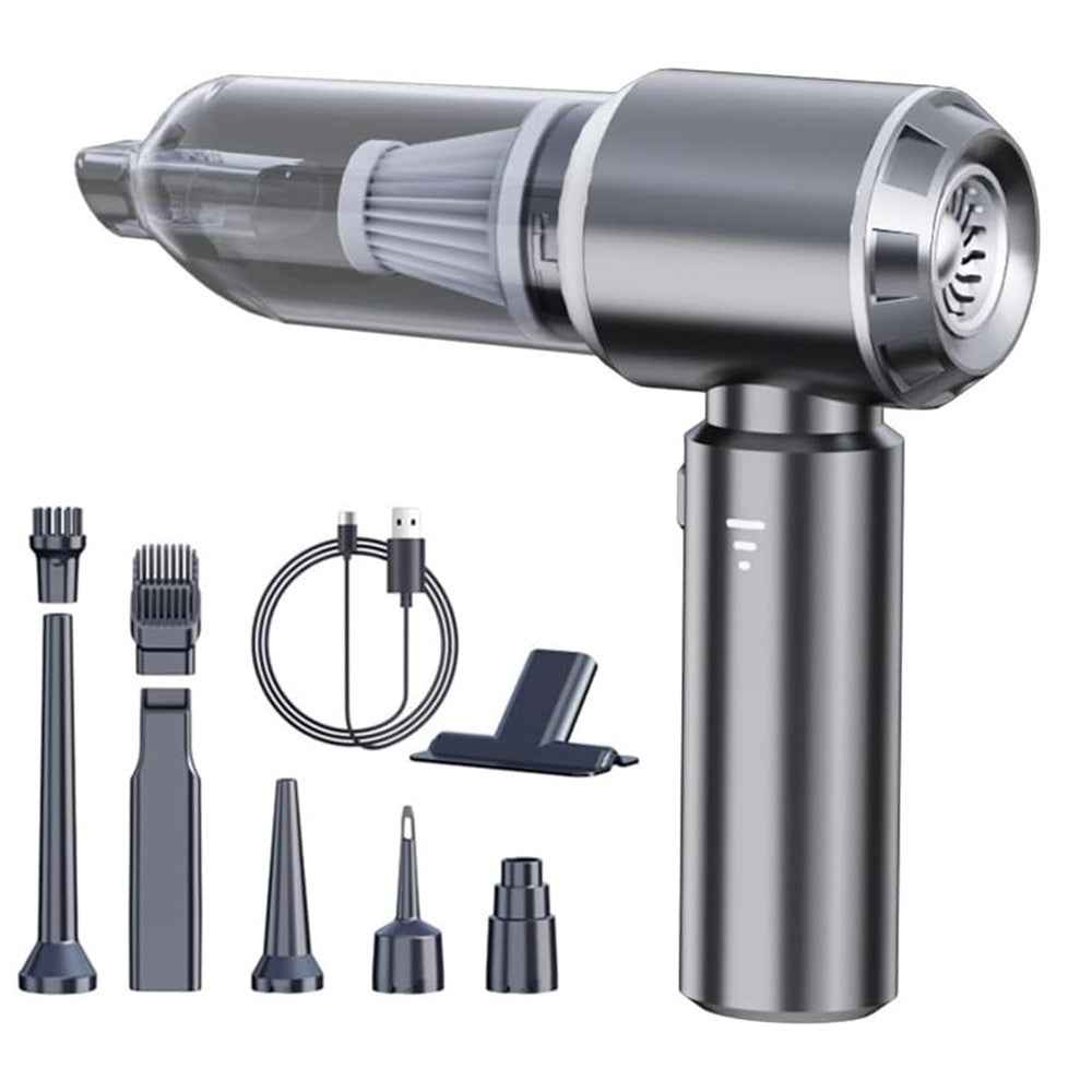 ST-6653 Rechargeable Brushless Motor Car Vacuum Cleaner High Power Handheld Car Home Cleaning Tool - Grey