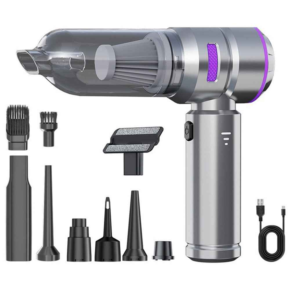 ST-6659 Brushless Motor Rechargeable Car Vacuum Cleaner Multifunction Handheld Car Home Cleaning Tool - Purple
