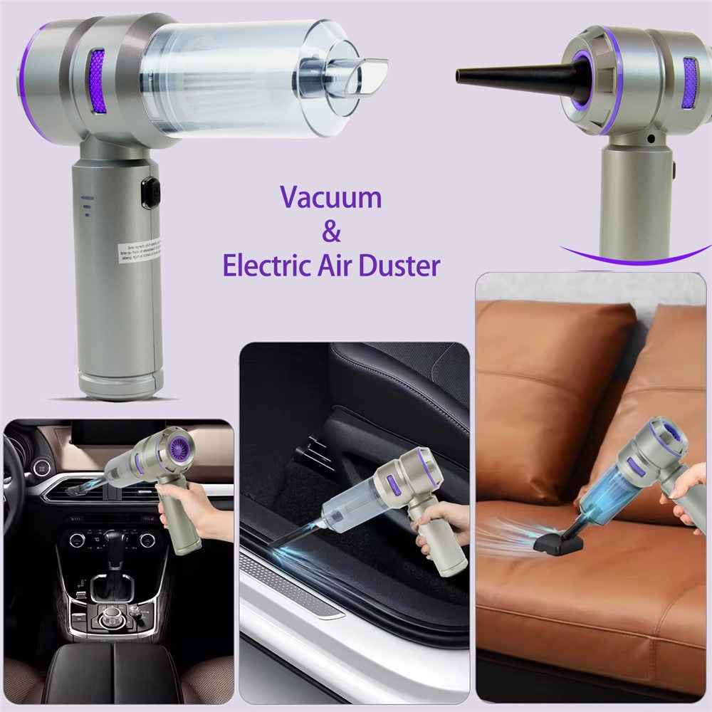 ST-6659 Brushless Motor Rechargeable Car Vacuum Cleaner Multifunction Handheld Car Home Cleaning Tool - Silver