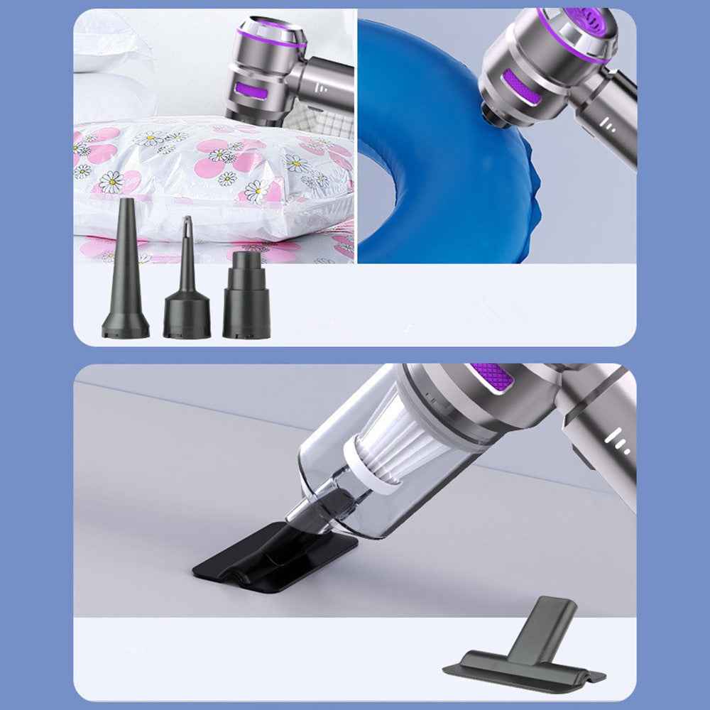 ST-6659 Brushless Motor Rechargeable Car Vacuum Cleaner Multifunction Handheld Car Home Cleaning Tool - Silver