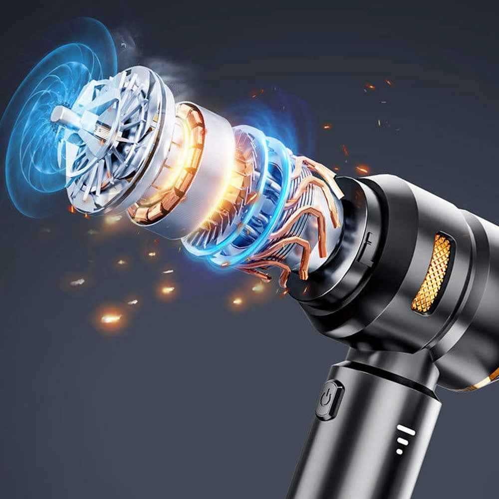 ST-6659 Brushless Motor Rechargeable Car Vacuum Cleaner Multifunction Handheld Car Home Cleaning Tool - Silver