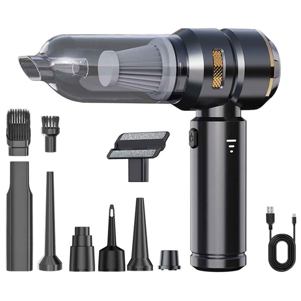 ST-6659 Brushless Motor Rechargeable Car Vacuum Cleaner Multifunction Handheld Car Home Cleaning Tool - Black