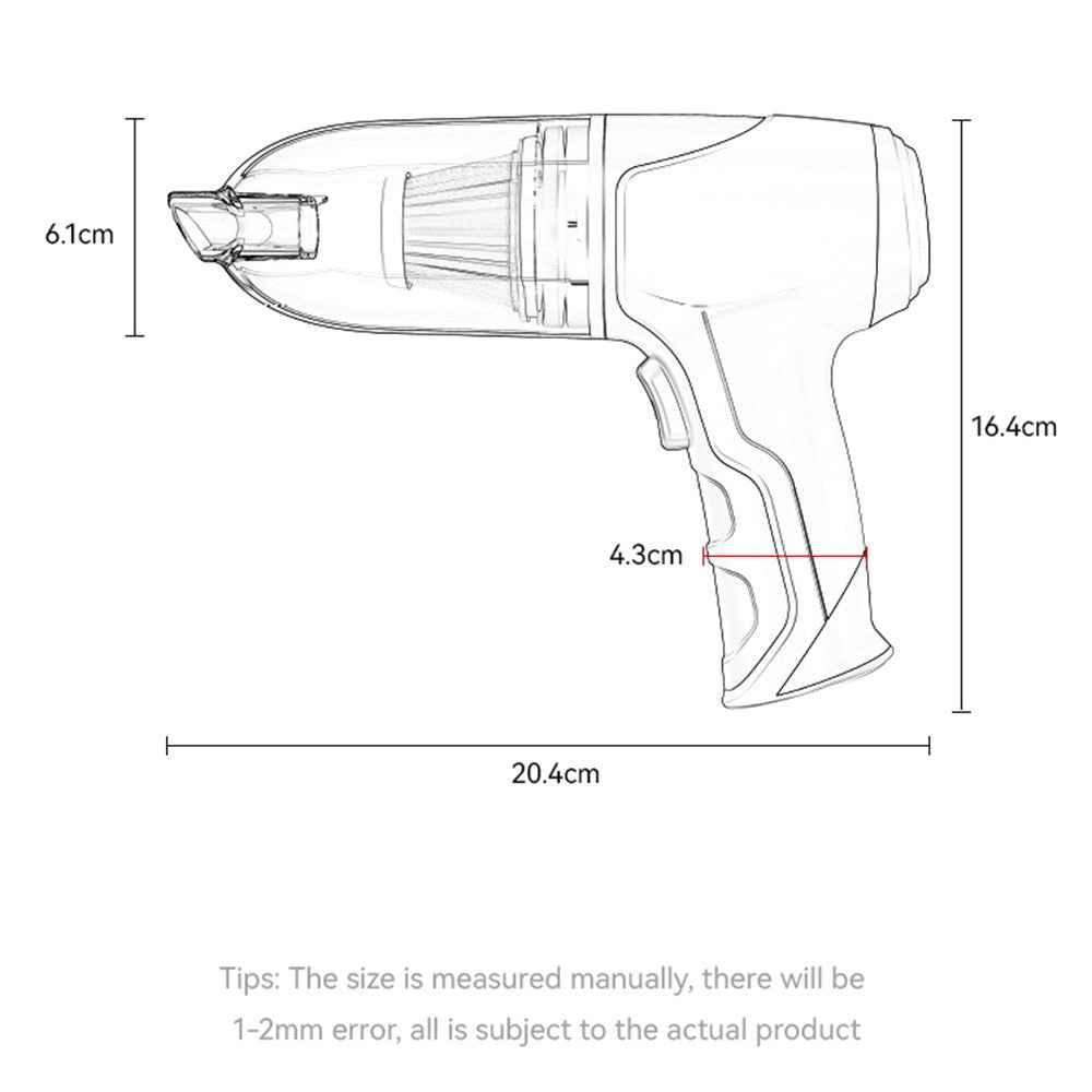 YESIDO VC08 Rechargeable Vacuum Cleaner High Power Handheld Car Home Cleaning Tool
