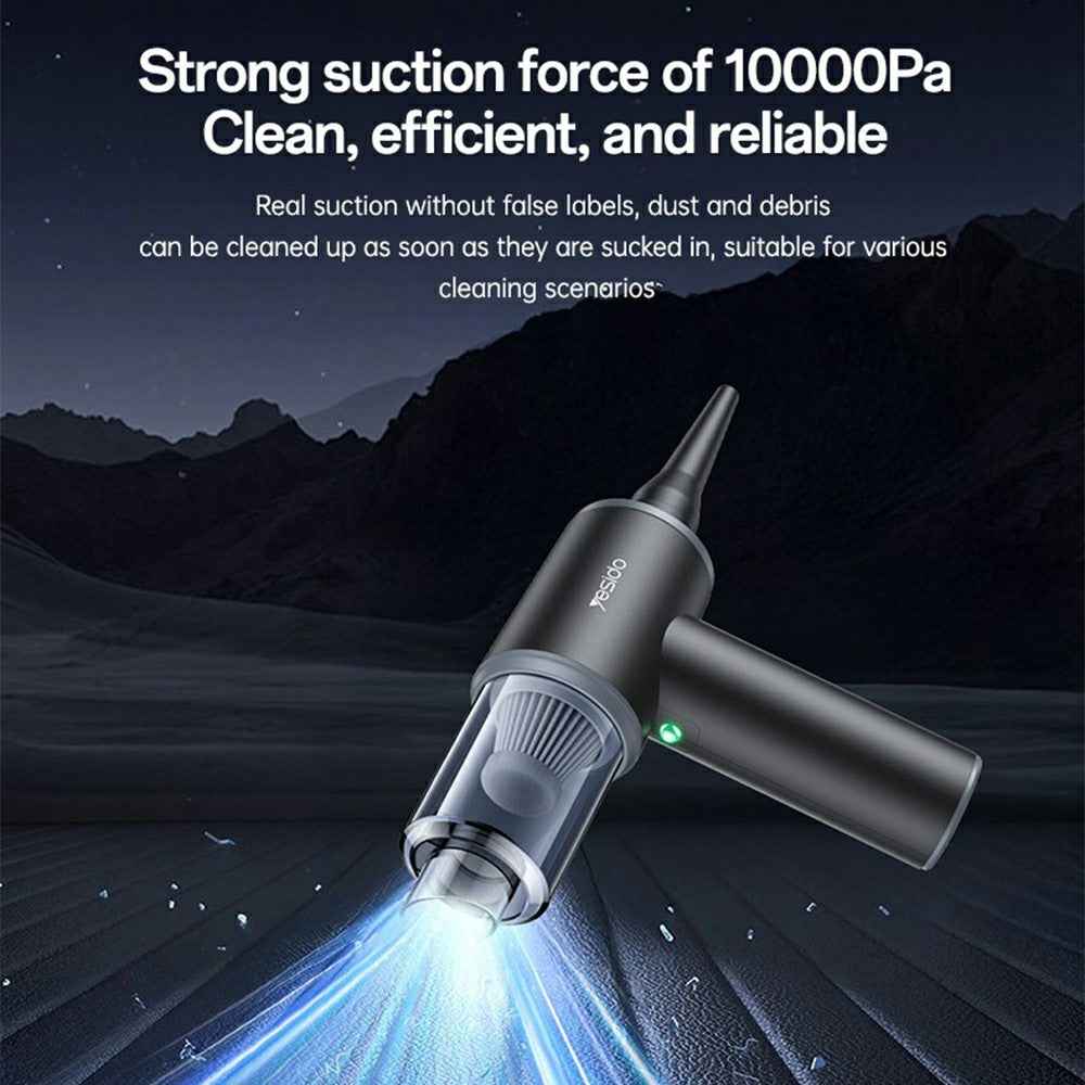 YESIDO VC15 Cordless Car Vacuum Cleaner with LED Display 100 Speeds Adjustable 10000Pa Powerful Suction Dust Blower