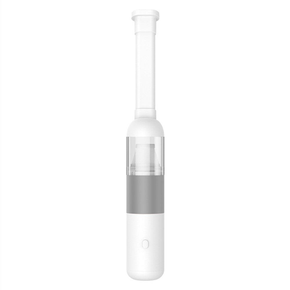 V01 Portable Handheld Car Vacuum Cleaner Wireless Auto Vacuum Cleaner for Desktop Keyboard Laptops - White / Grey