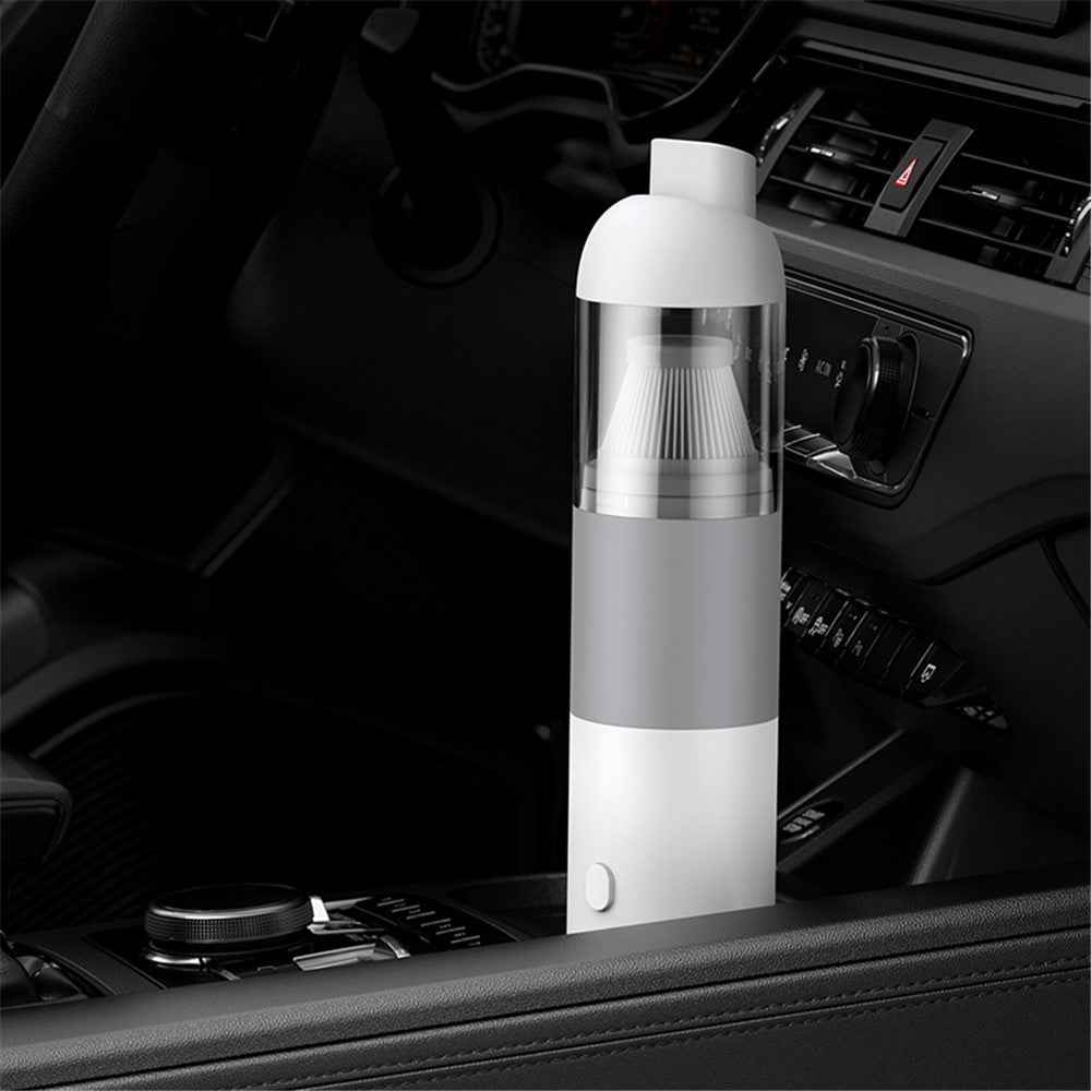 V01 Portable Handheld Car Vacuum Cleaner Wireless Auto Vacuum Cleaner for Desktop Keyboard Laptops - White / Orange