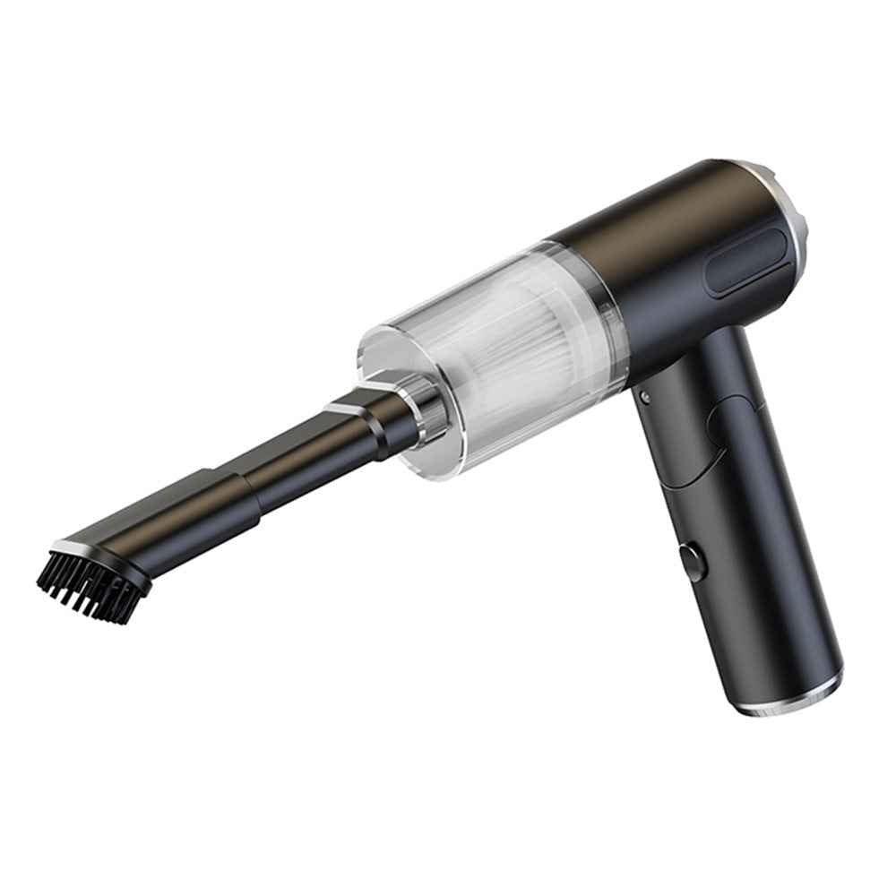 W766 Cordless Electric Cleaner Powerful Blower and Vacuum Suction 2-in-1 Portable Car Vehicle Vacuum Cleaner - Black
