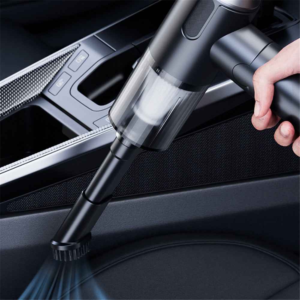 W766 Cordless Electric Cleaner Powerful Blower and Vacuum Suction 2-in-1 Portable Car Vehicle Vacuum Cleaner - Black