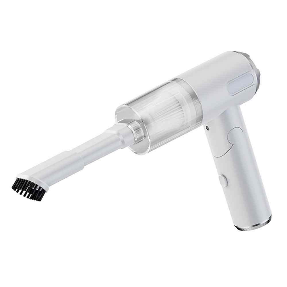 W766 Cordless Electric Cleaner Powerful Blower and Vacuum Suction 2-in-1 Portable Car Vehicle Vacuum Cleaner - White