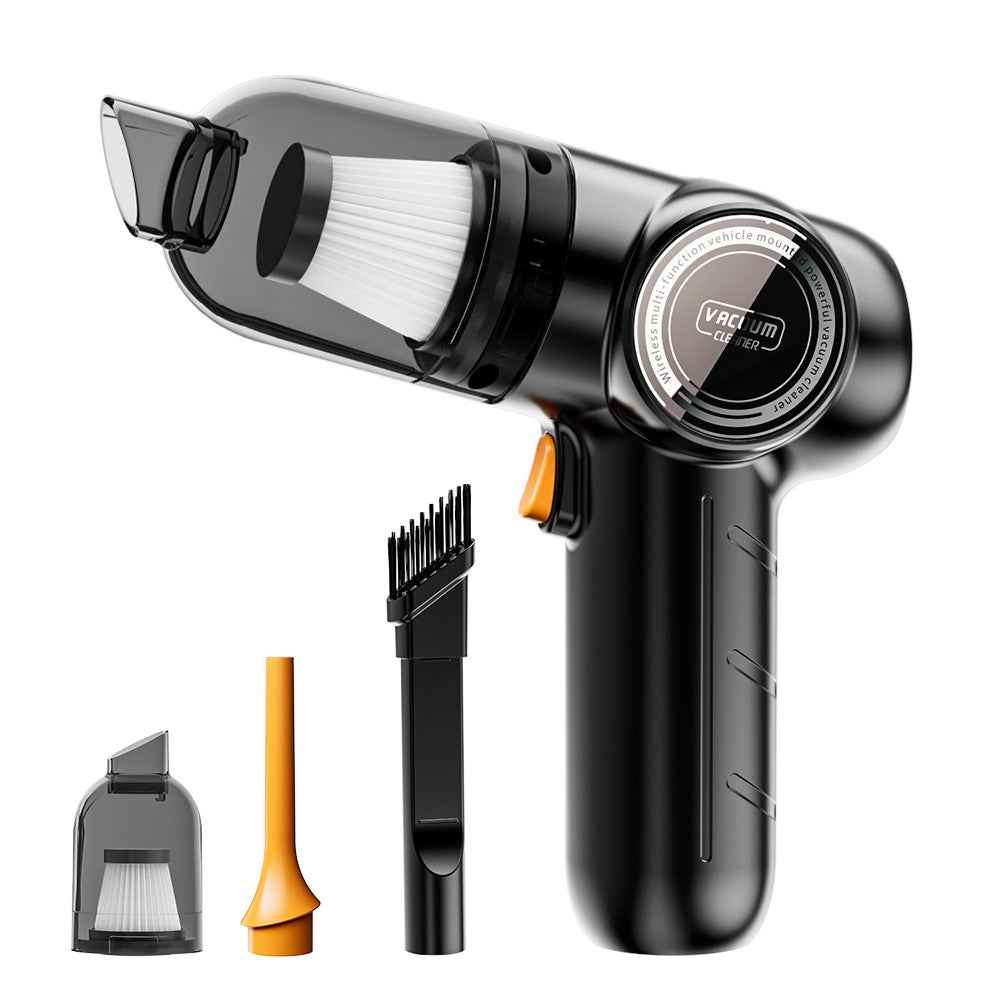 Q18 Cordless Vacuum Cleaner Blow Suction Dual Use APS+PC Car Home Handheld Vacuum Cleaner - Black