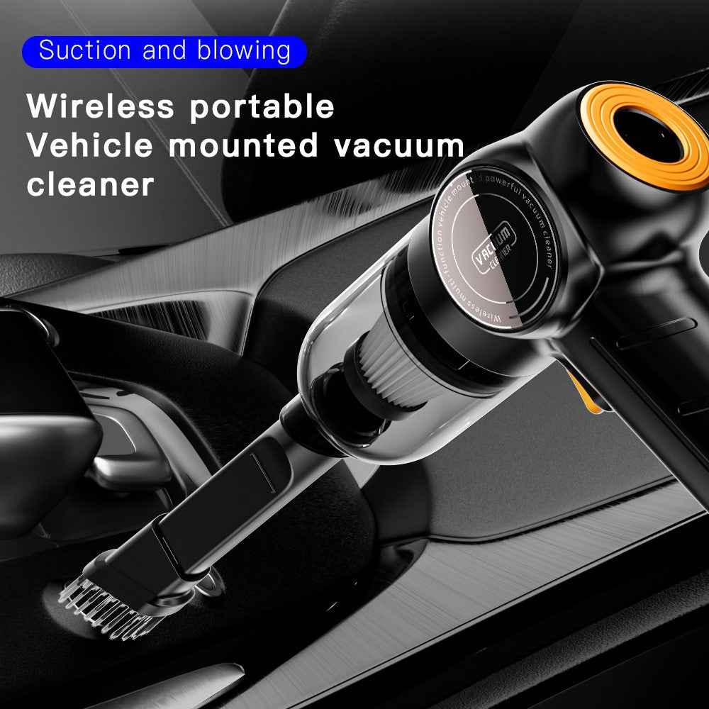 Q18 Cordless Vacuum Cleaner Blow Suction Dual Use APS+PC Car Home Handheld Vacuum Cleaner - Black
