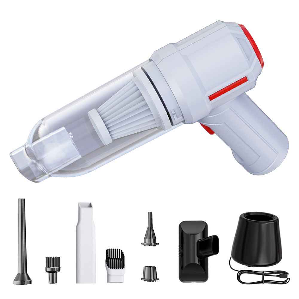 SUITU ST-6629 Cordless Handheld Vacuum Car Vacuum Cleaner Mini Rechargeable Dustbuster with Base - White