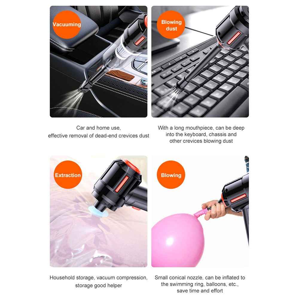 SUITU ST-6629 Cordless Handheld Vacuum Car Vacuum Cleaner Mini Rechargeable Dustbuster with Base - White