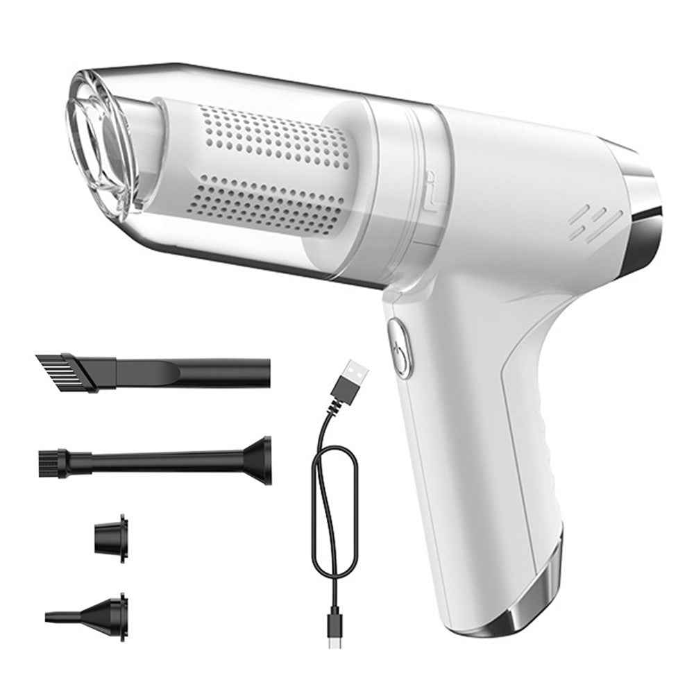 SUITU ST-6617C Brush Motor Strong Suction Handheld Vacuum Cleaner for Car Home Cleaning - White