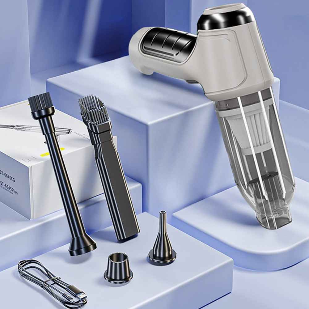 SUITU ST-6645 High Power Car Home Handheld Vacuum Cleaner Wireless Rechargeable ABS Vacuum Cleaner - Grey
