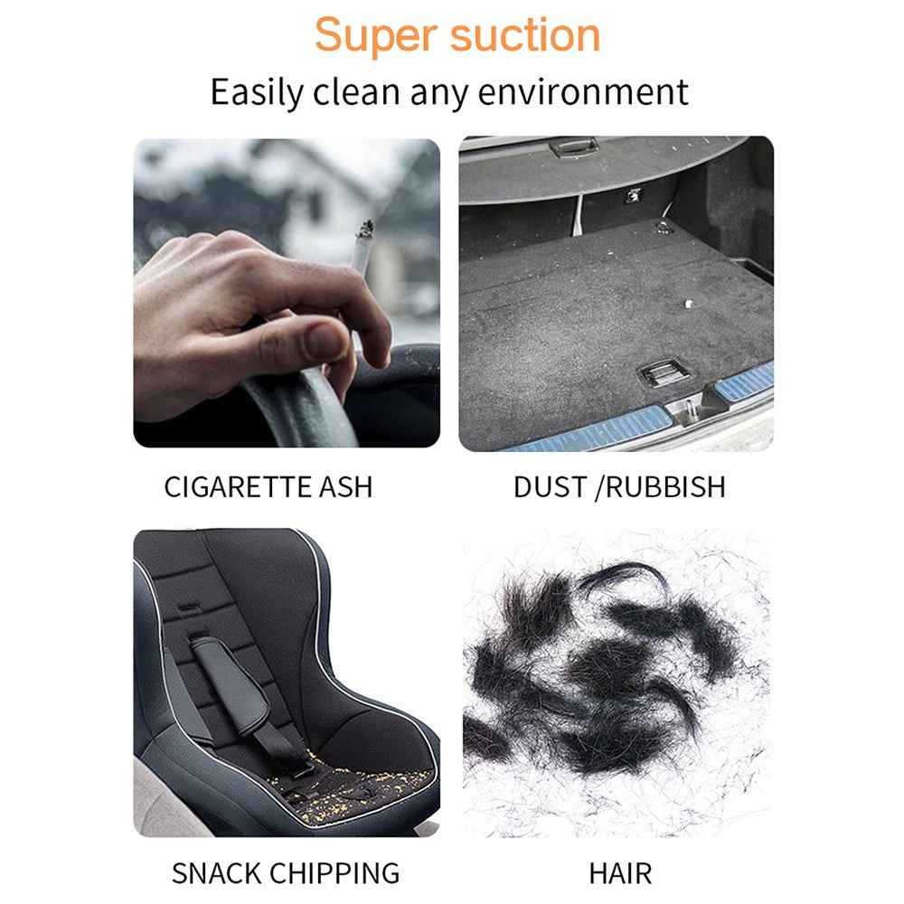 CARSUN C1398 Rechargeable Cordless Car Vacuum Powerful 6000Pa Portable Vacuum Cleaner with LED Light