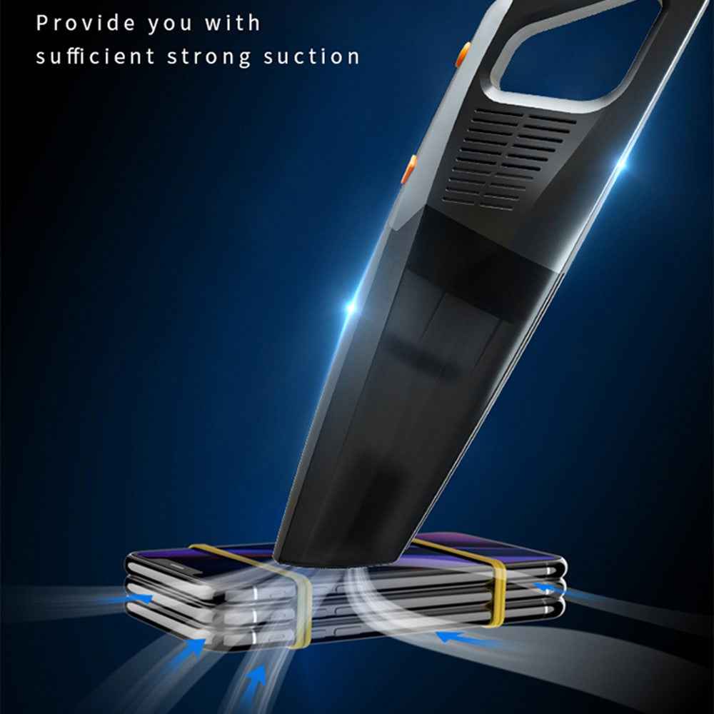 CARSUN C1398 Rechargeable Cordless Car Vacuum Powerful 6000Pa Portable Vacuum Cleaner with LED Light