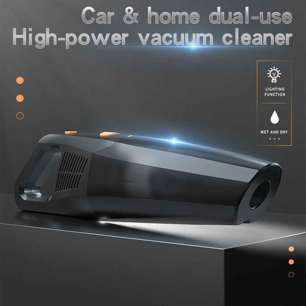 CARSUN C1398 12V Car Cigarette Lighter Plug Vacuum Cleaner High Power Handheld Car Cleaning Tool with LED Light