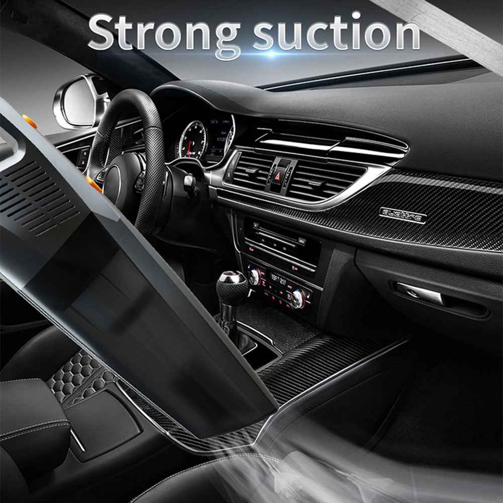 CARSUN C1398 12V Car Cigarette Lighter Plug Vacuum Cleaner High Power Handheld Car Cleaning Tool with LED Light