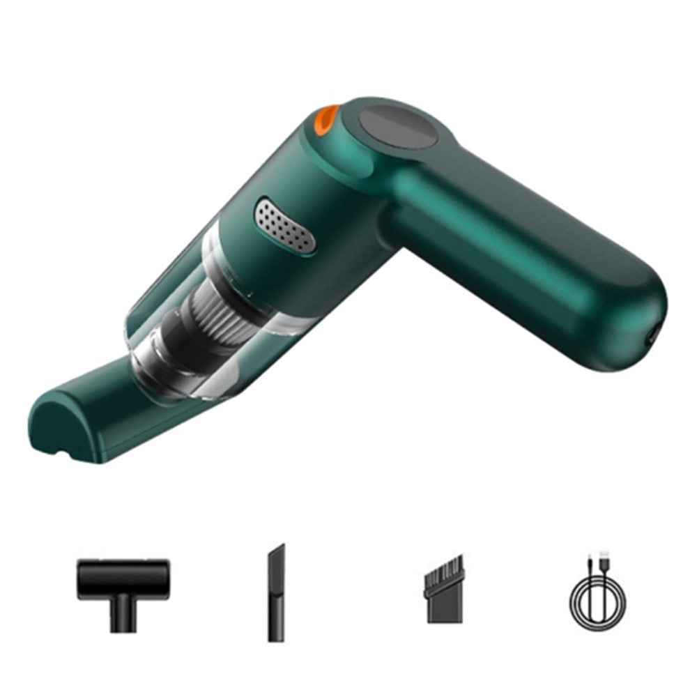 KBN-010 10000Pa Powerful Car Cordless Vacuum Cleaner Handheld Cleaning Tool - Blackish Green
