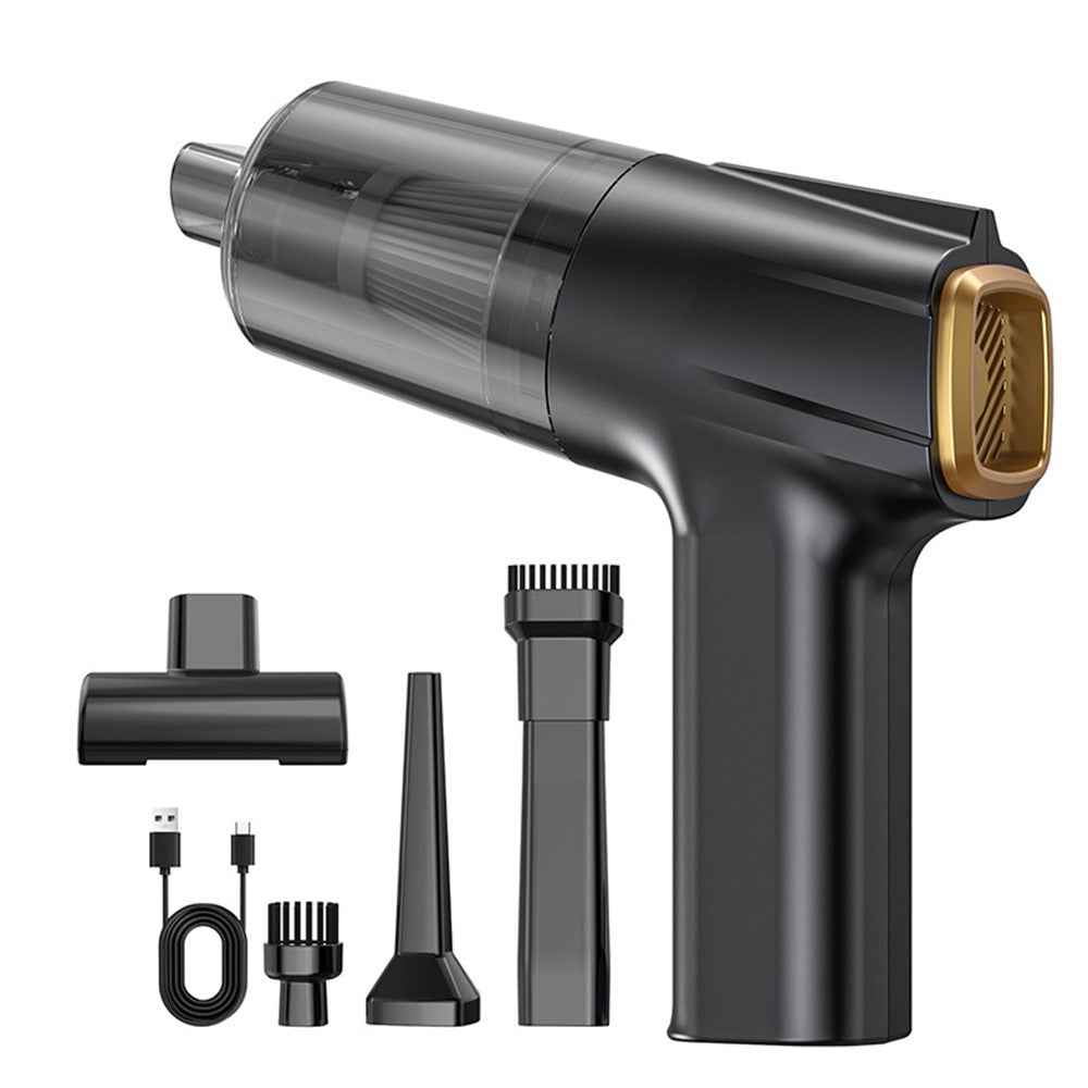 3101-A Handheld Brush Motor Car Vacuum Cleaner 4000mAh Battery-Operate Mini Wireless Vacuum Cleaner - Black