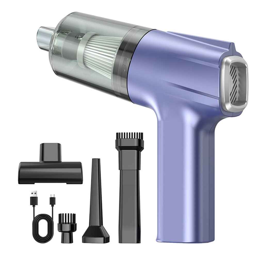3101-A Handheld Brush Motor Car Vacuum Cleaner 4000mAh Battery-Operate Mini Wireless Vacuum Cleaner - Purple