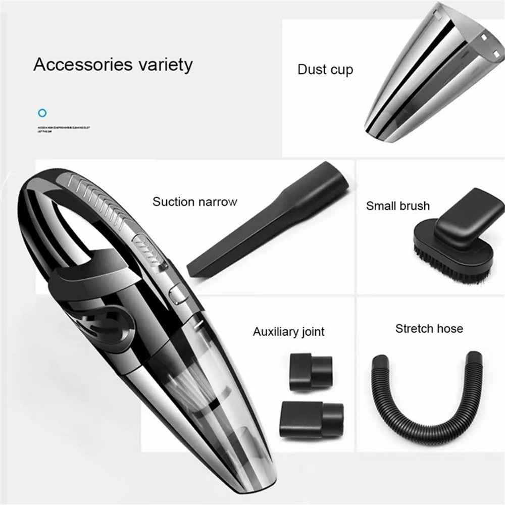 R-6053 Portable Car Home Handheld Vacuum Cleaner Wireless Rechargeable ABS Vacuum Cleaner