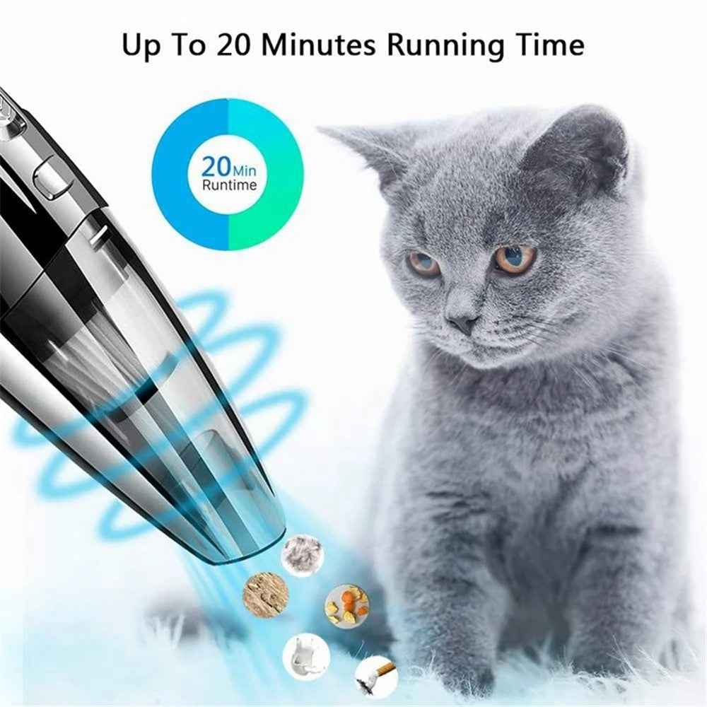 R-6053 Portable Car Home Handheld Vacuum Cleaner Wireless Rechargeable ABS Vacuum Cleaner