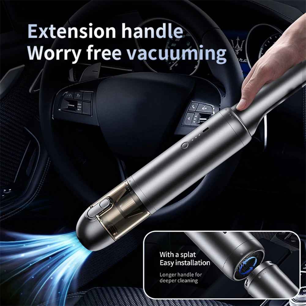 Q208 16000Pa Portable Car Handheld Vacuum Cleaner Cordless Cleaning Tool - Grey