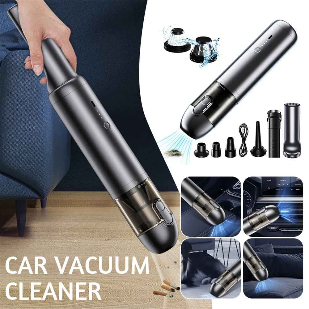 Q208 16000Pa Portable Car Handheld Vacuum Cleaner Cordless Cleaning Tool - Blue
