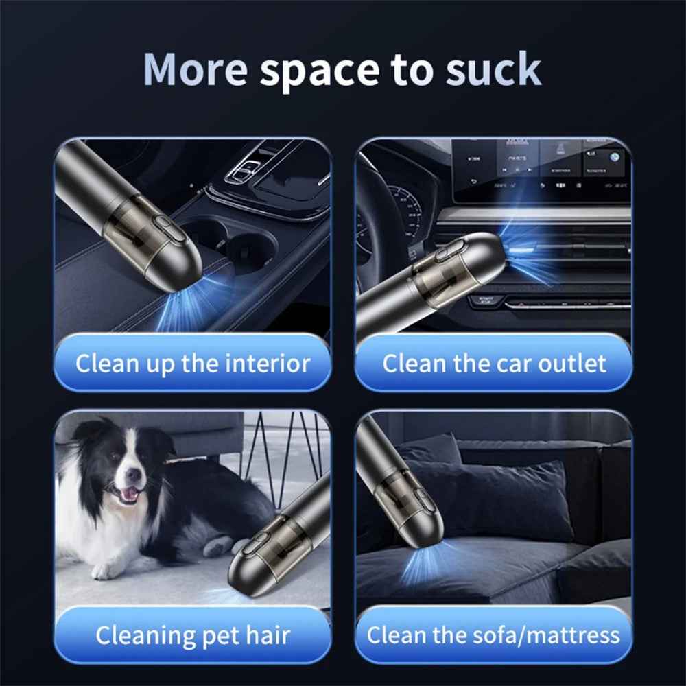 Q208 16000Pa Portable Car Handheld Vacuum Cleaner Cordless Cleaning Tool - Blue