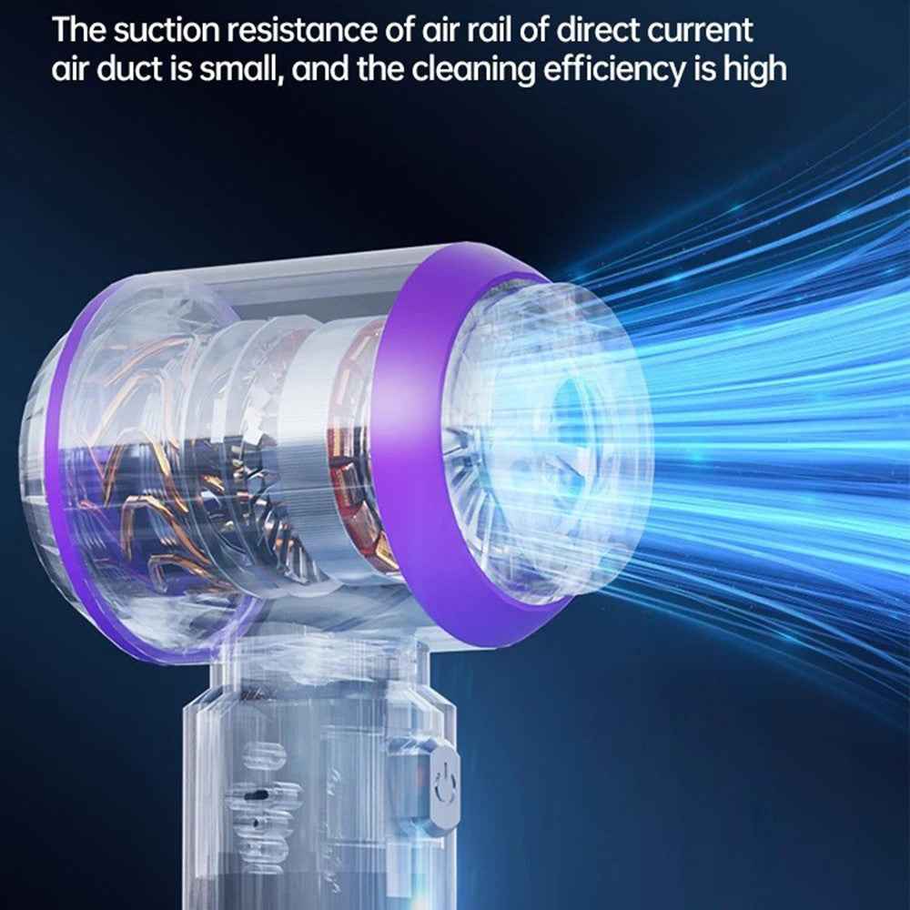 SUITU ST-6653Plus High Power Car Home Handheld Vacuum Cleaner Wireless Rechargeable Cleaning Tool - Silver+Grey