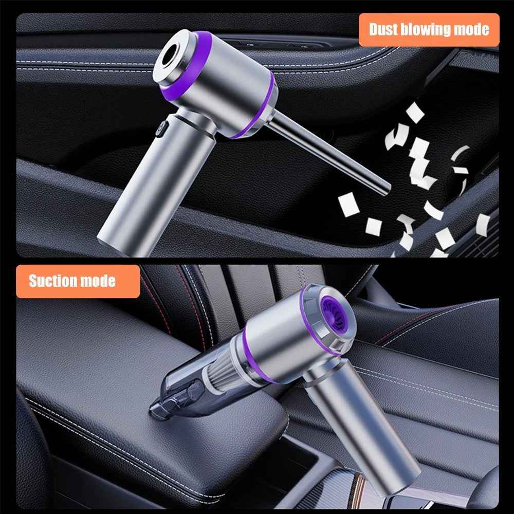 SUITU ST-6653Plus High Power Car Home Handheld Vacuum Cleaner Wireless Rechargeable Cleaning Tool - Silver+Grey