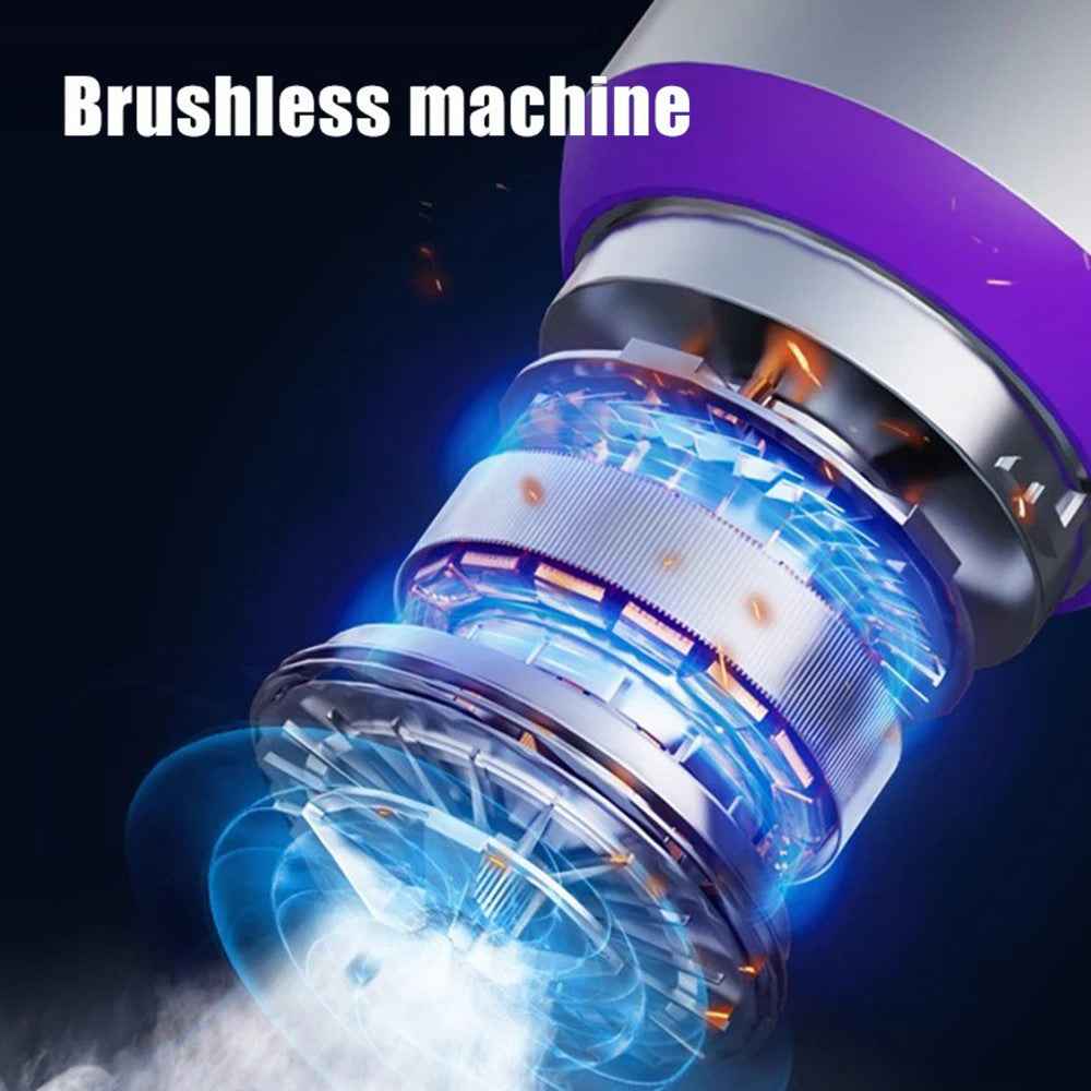 SUITU ST-6653Plus High Power Car Home Handheld Vacuum Cleaner Wireless Rechargeable Cleaning Tool - Silver+Purple