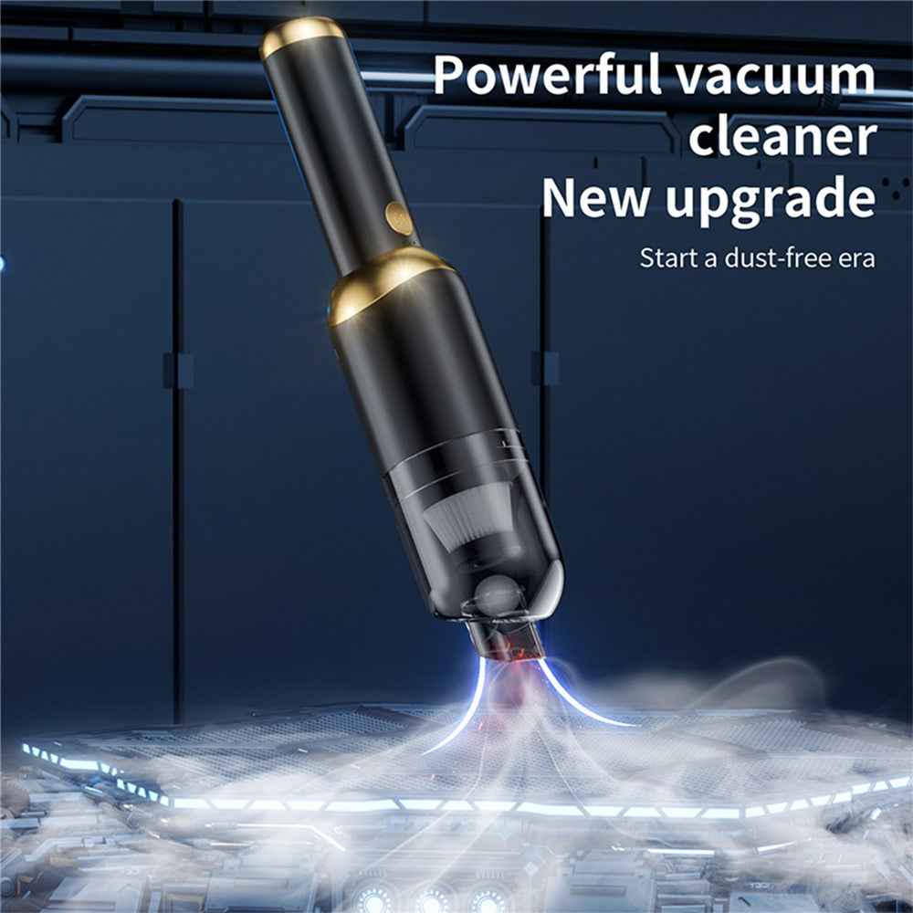 P9 13000Pa Mini Vacuum Cleaner with Flashlight and Detachable Handle for Home / Car - White