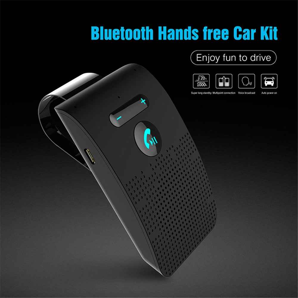 SP09 Visor Bluetooth-compatible 4.2 Hands-free Car Kit Multipoint Speaker Phone Auto Power On/Off