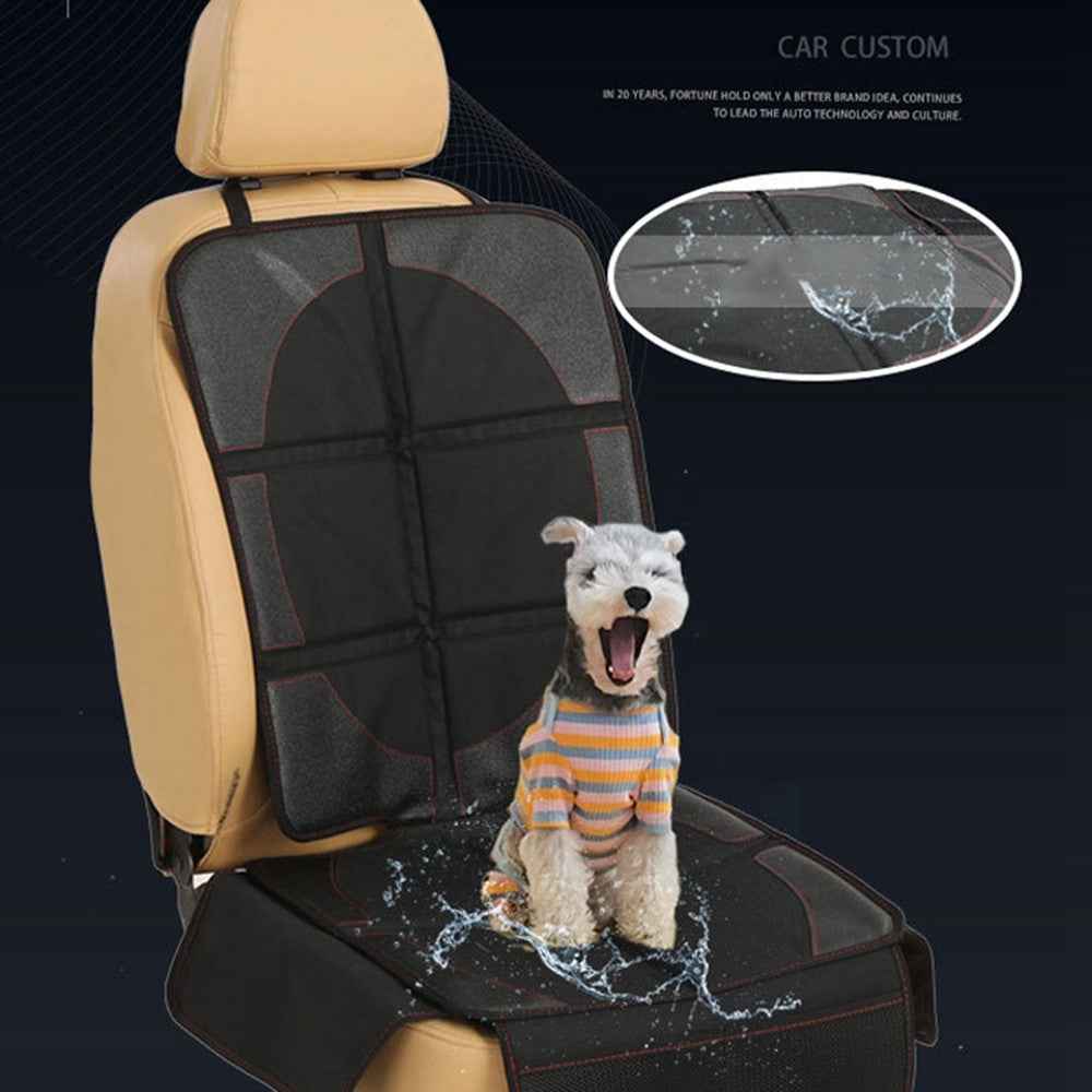 JF004 Waterproof Car Seat Protector for Child Car Seat and Pets, Soft Seat Protection Pad with Storage Pocket - Rhombus