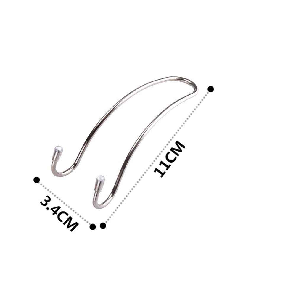 2Pcs Car Seat Back Headrest Hanger Hook Purse Bag Cloth Organizer Holder 3x11x3.4cm