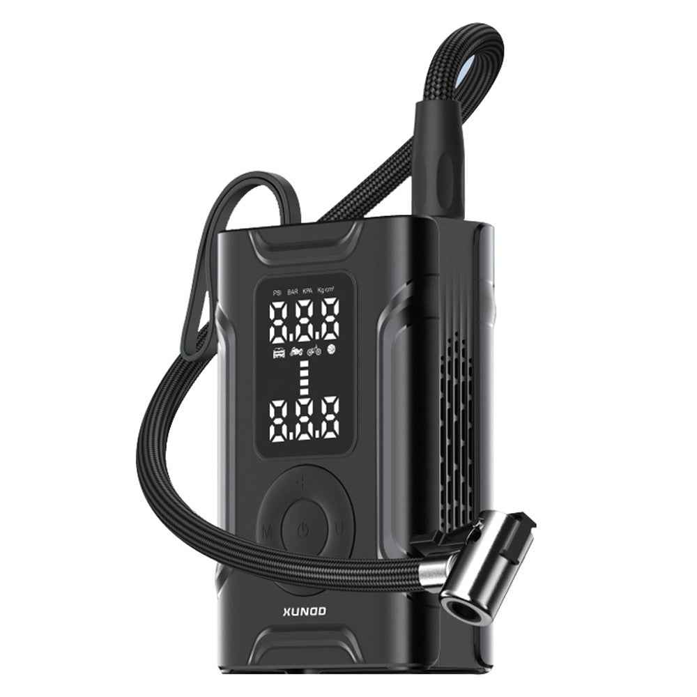 XUNDD XDOT-071 Auto Stop Portable Smart Air Pump Multipurpose Inflator with LED Flashlight Emergency Power Bank
