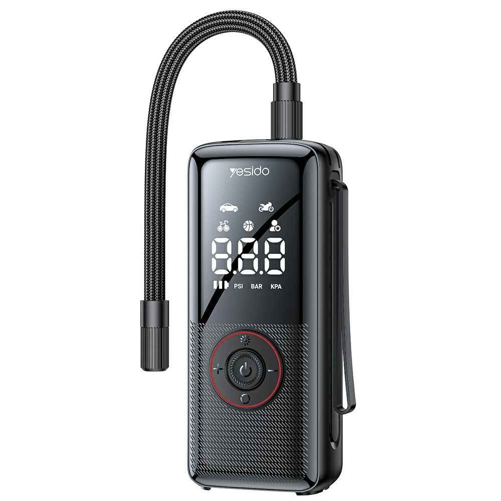 YESIDO VC17 Multi-function Wireless Tire Inflator for Car / Bicycle / Basketball Portable Air Compressor with LED Display