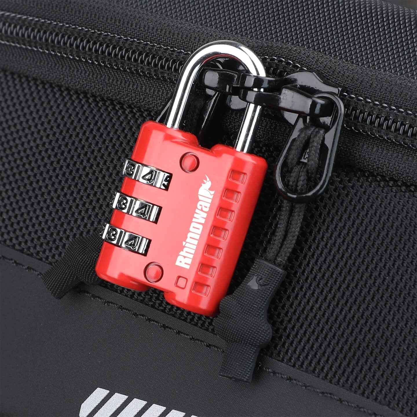 RHINOWALK XM10202 Anti Theft 3 Digit Combination Lock Security Lock for Motorcycle Tank Bag - Red