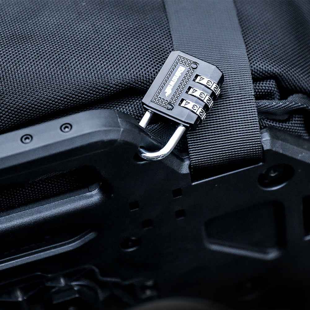 RHINOWALK XM10203 Motorcycle Bag Security Lock Zinc Alloy 3-Digit Anti Theft Combination Lock - Black