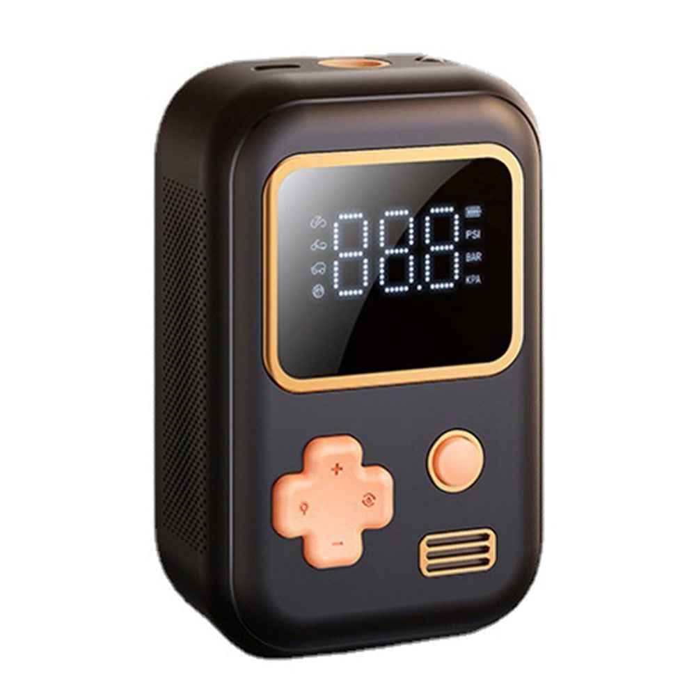 Wireless Car Inflator Pump Intelligent Small Multi-Mode Tire Pump Portable Car Inflator with LED Lighting / Tire Pressure Monitoring - Black