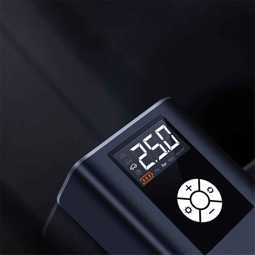 JM-8804 2.5-inch CNC Screen Car High Pressure High Power Tire Air Pump with LED Light (Wireless Version)