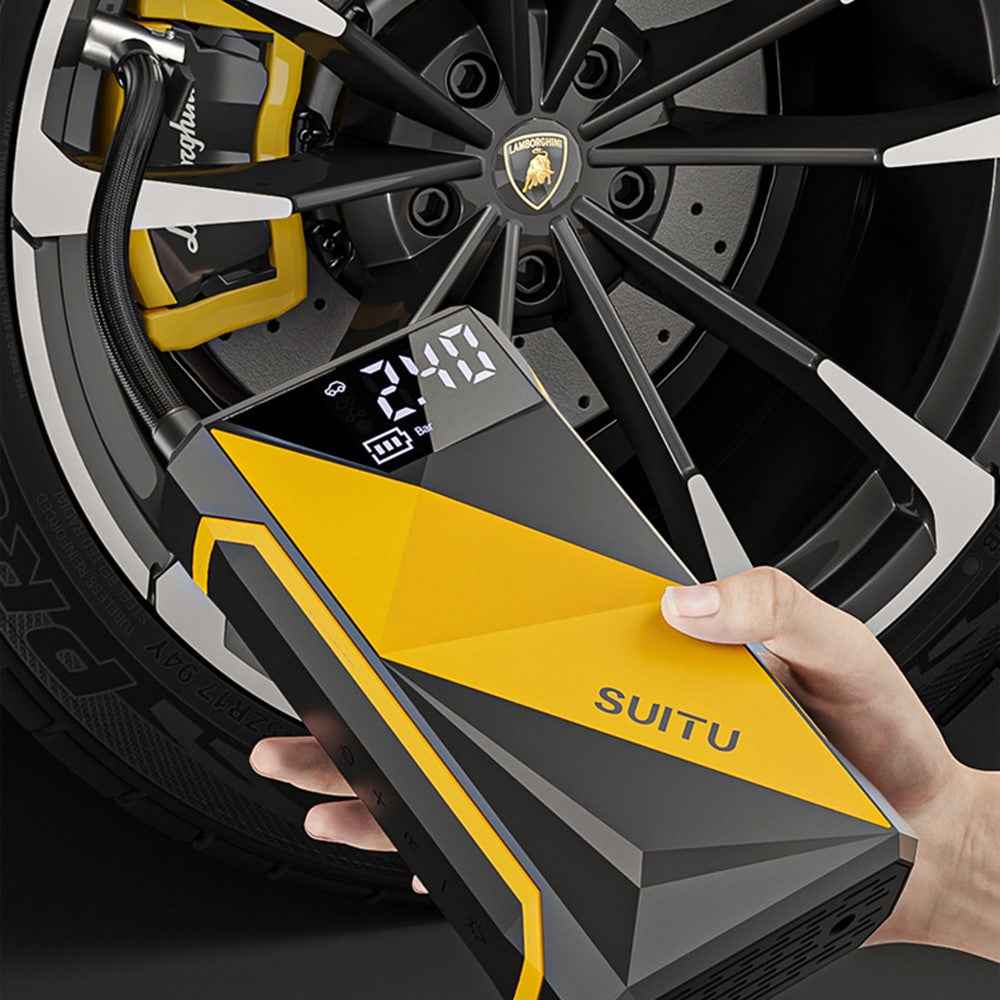 SUITU ST-9617 Wireless Car Air Pump Portable Air Compressor with LCD Display Tire Inflator for Motorcycle Bicycle