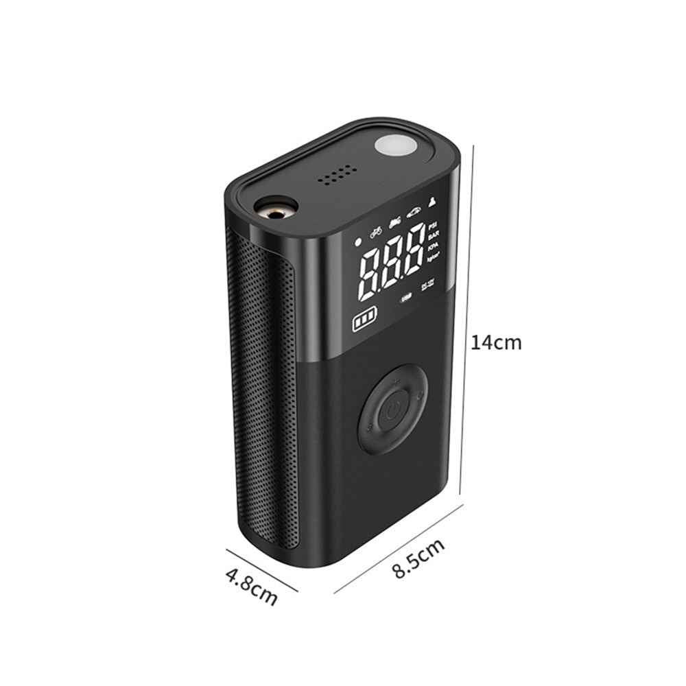 CARSUN T2191-2 Portable Car Tire Air Pump Cordless Digital Display Tyre Inflator with Power Bank Function