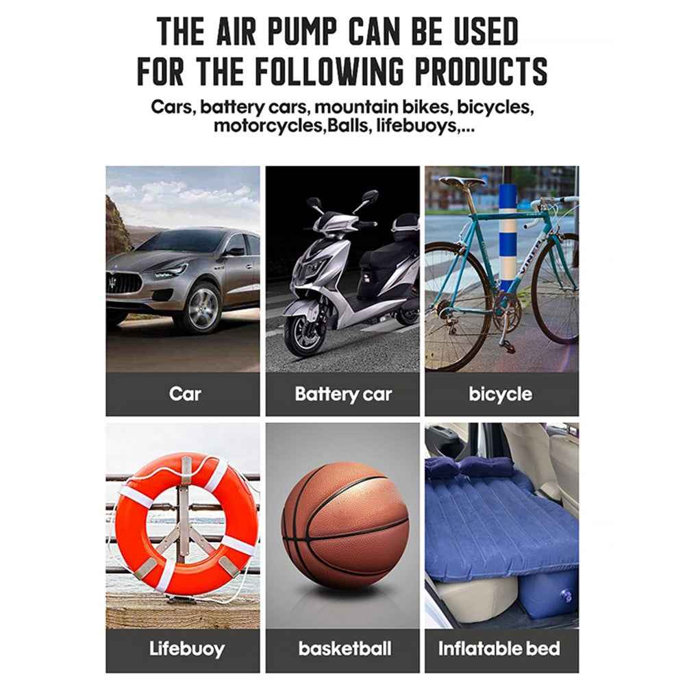 CARSUN c1809 Digital Car Tyre Inflator Cordless Air Pump 150PSI Electric Portable Air Compressor with LED Light