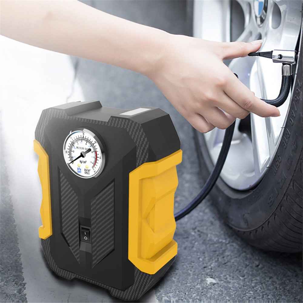 CARSUN c1399 Tire Inflator Portable Car Air Compressor 150PSI Tire Pump with Pressure Gauge and LED Light