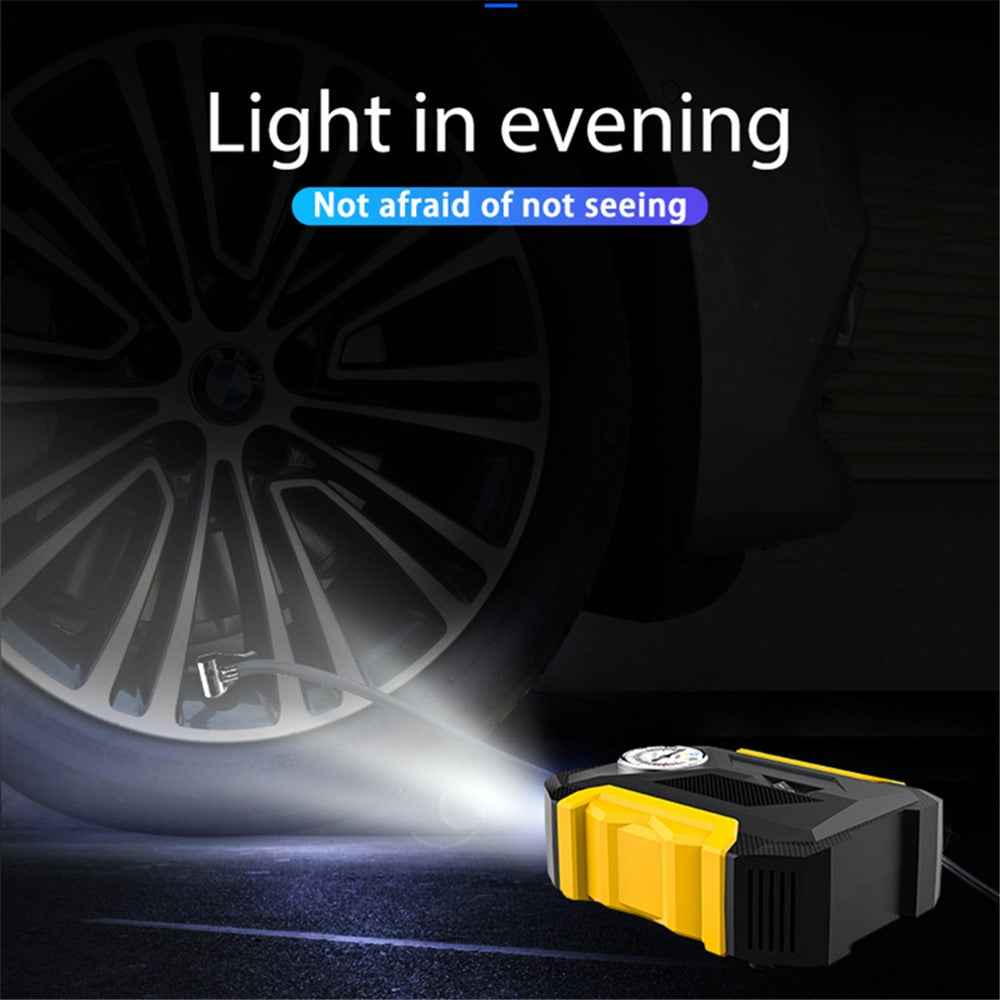 CARSUN c1399 Tire Inflator Portable Car Air Compressor 150PSI Tire Pump with Pressure Gauge and LED Light